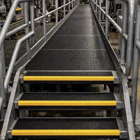Anti-Slip Plates & Treads Anti-Slip Plates & Treads on Process Gangway